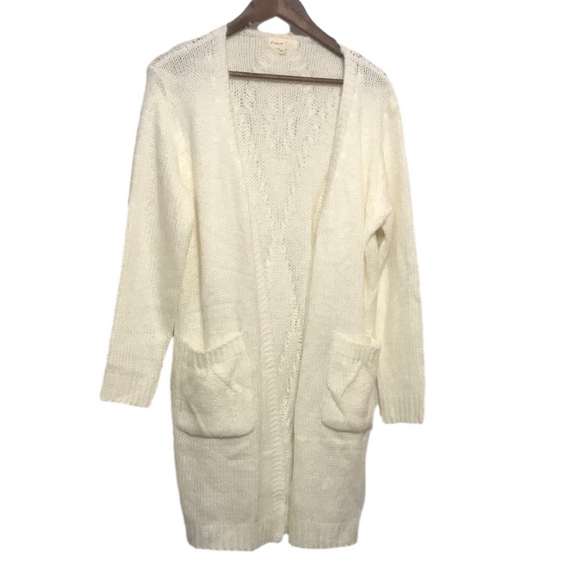 Perfect Peach Sweaters - Open Front Long Knit Cardigan Sz M/L